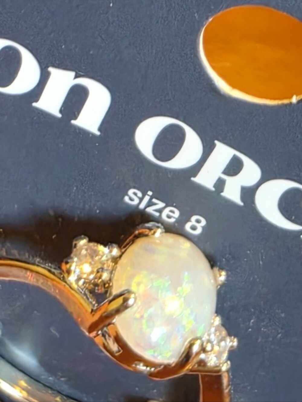 NWT 3 Stacking Ring Sets. Gold Daisey Foral & Mock Opal Silver. All Size 8 - Picture 3 of 6